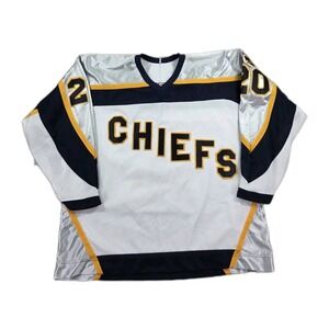 Vintage Charlestown Chiefs Jersey FDNY 9/11 CCM Mens XXL #20 Slapshot Adult Sewn